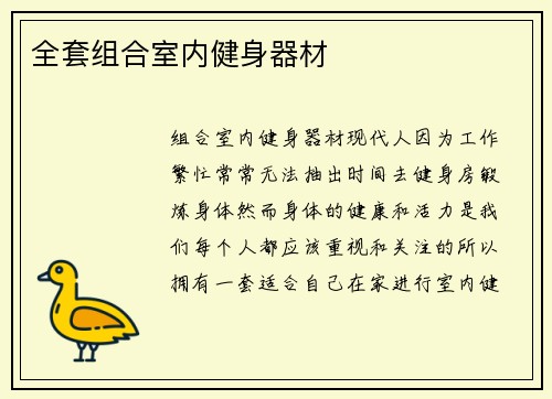 全套组合室内健身器材